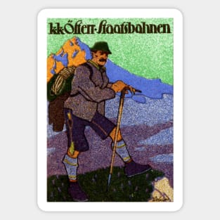 1910 Austrian Mountain Climbing Sticker